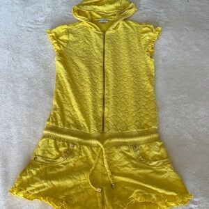 Beach bunny cover up romper yellow S Small